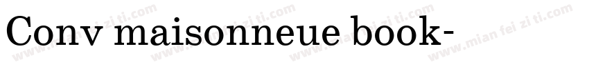 Conv maisonneue book字体转换